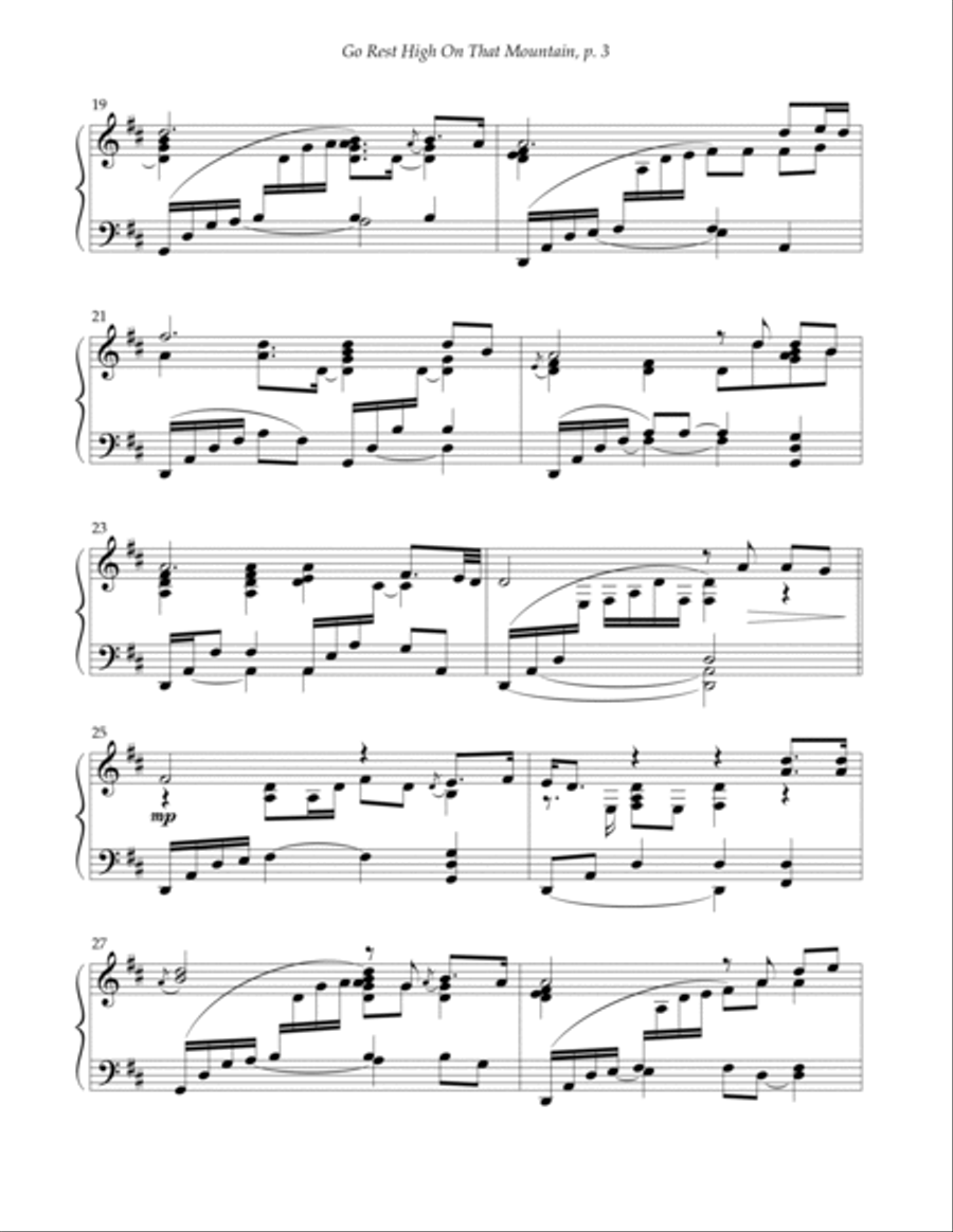 Go Rest High On That Mountain Piano Solo scores gallery preview page 3