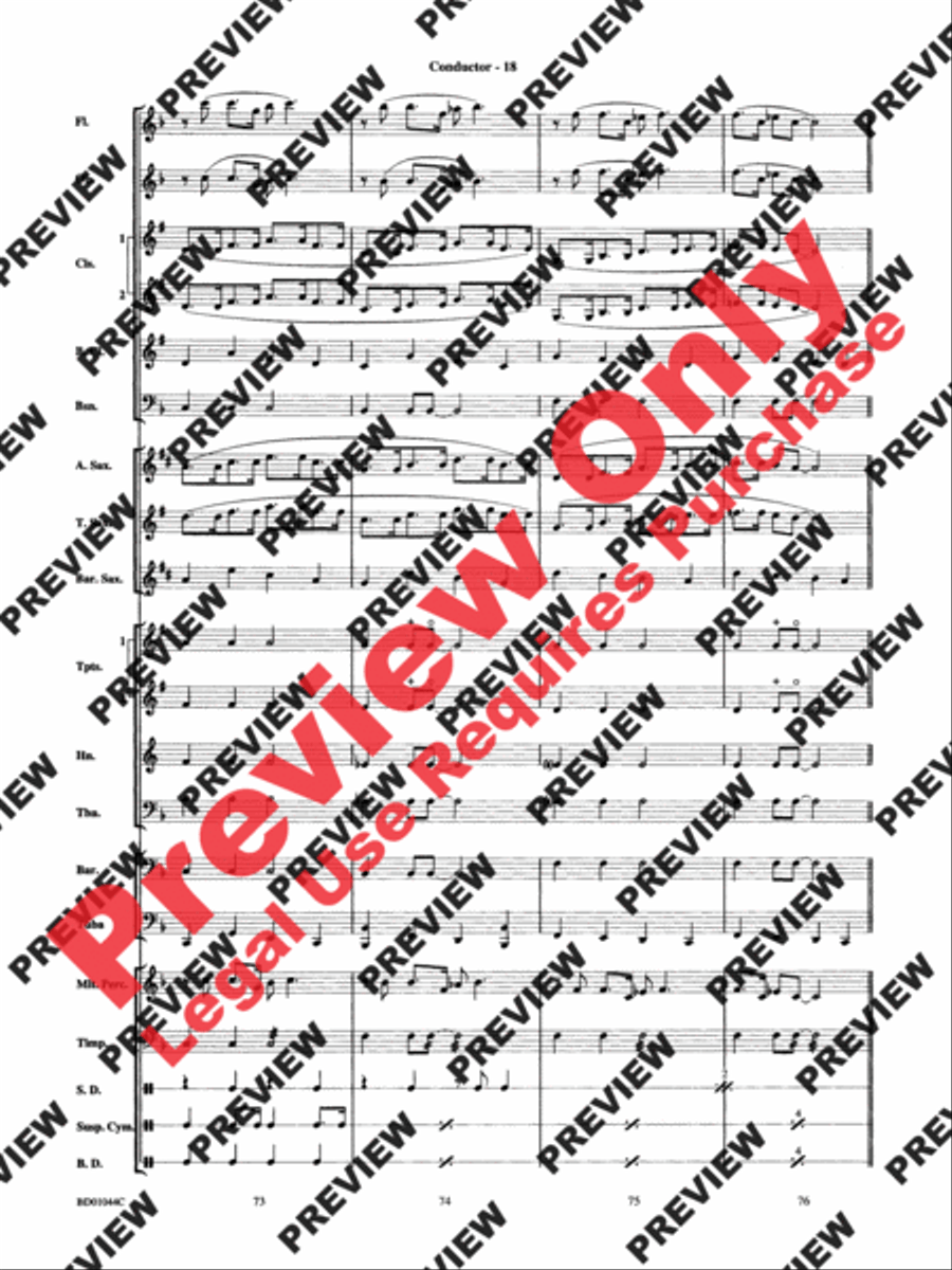 Clarinet Boogie Concert Band scores gallery preview page 20