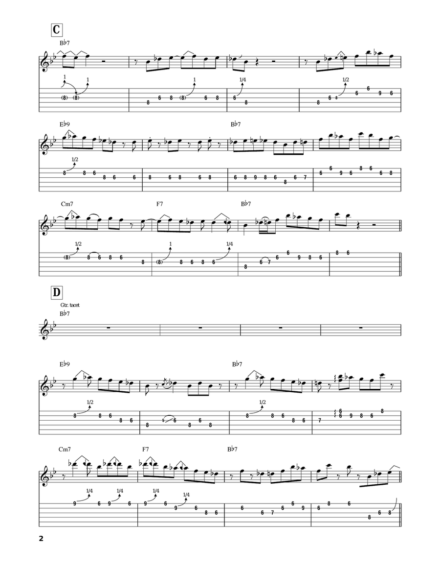 Strollin' With Bones Electric Guitar scores gallery preview page 2