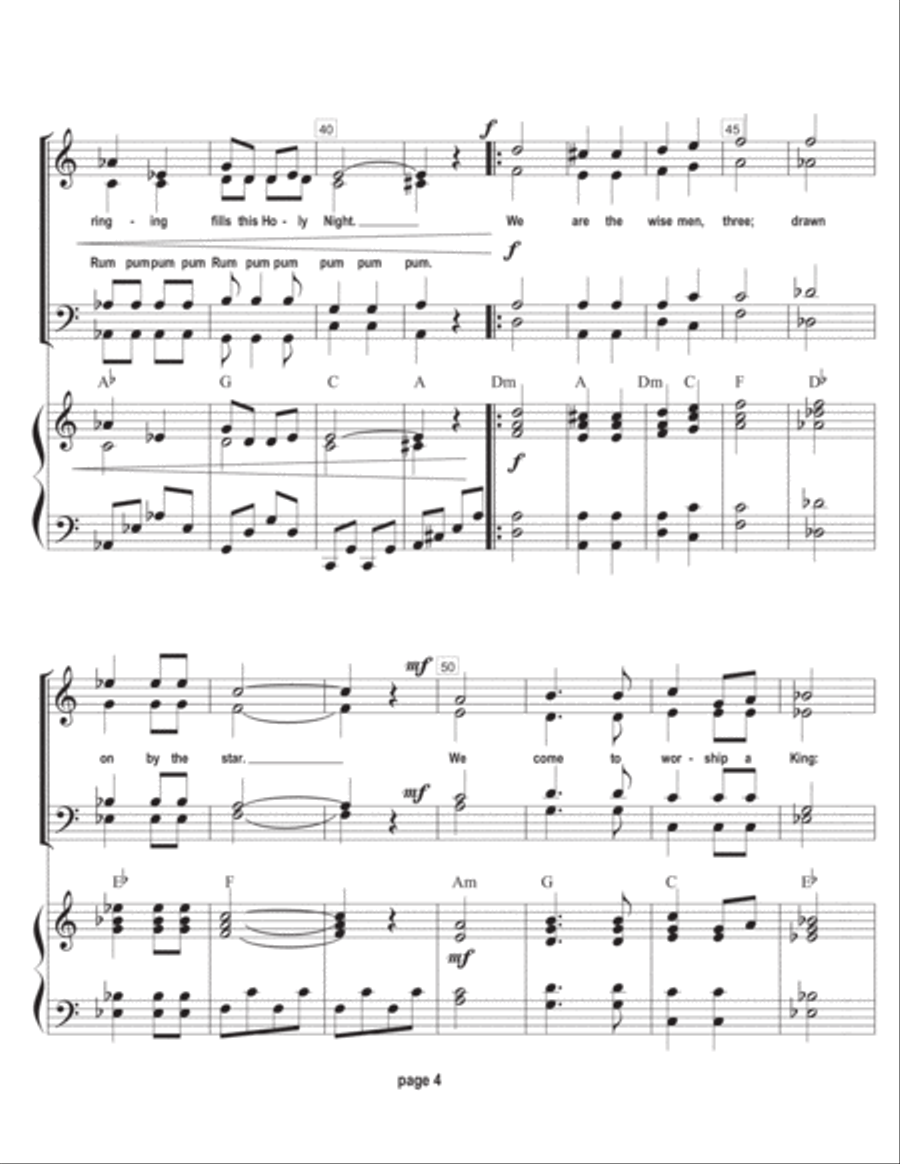 The Wise Men's Carol 4-Part scores gallery preview page 5