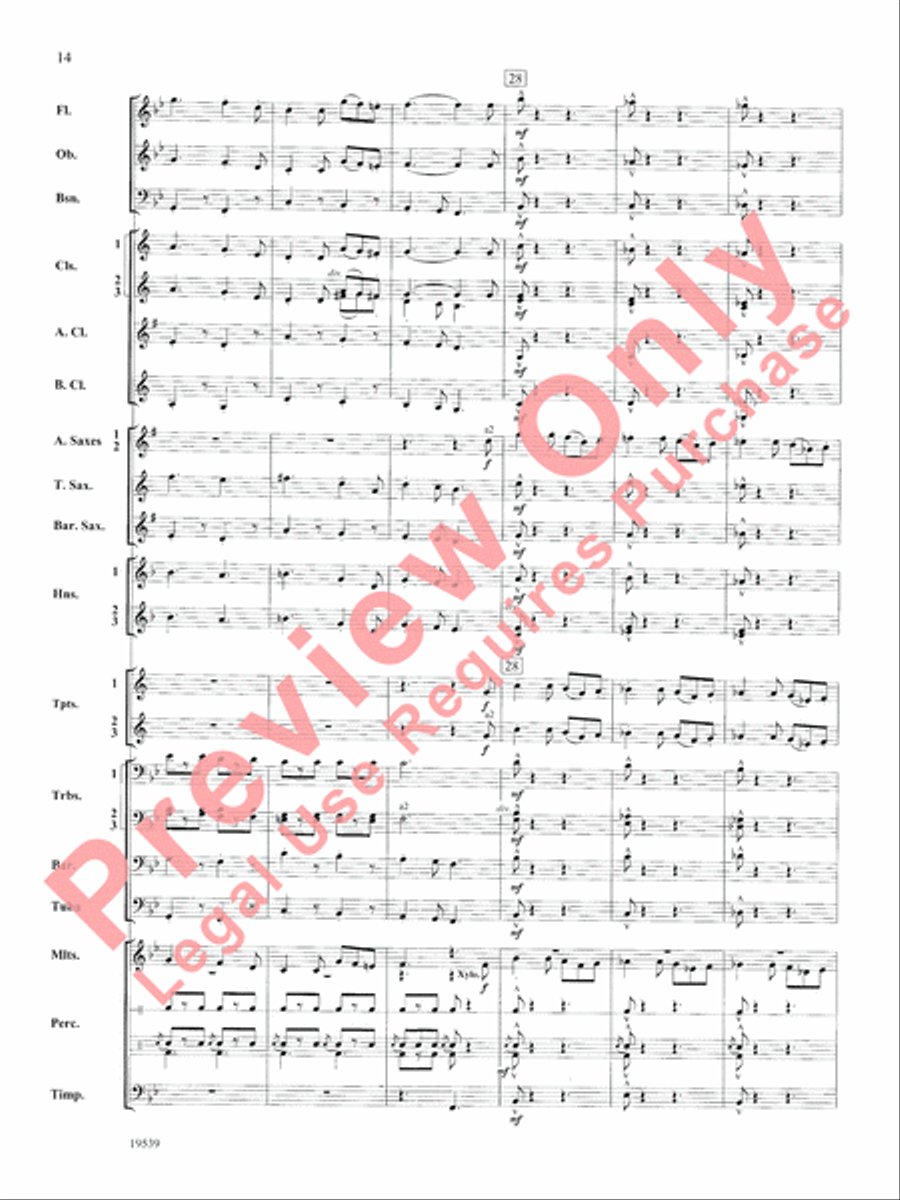 Two Irish Sketches Concert Band scores gallery preview page 15
