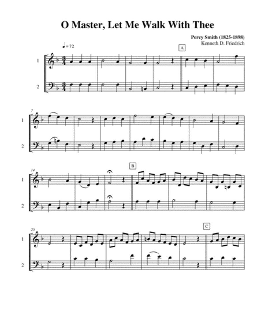 Ten Selected Hymns for the Performing Duet, Vol. 7 - horn and low horn Brass Duet scores gallery preview page 5