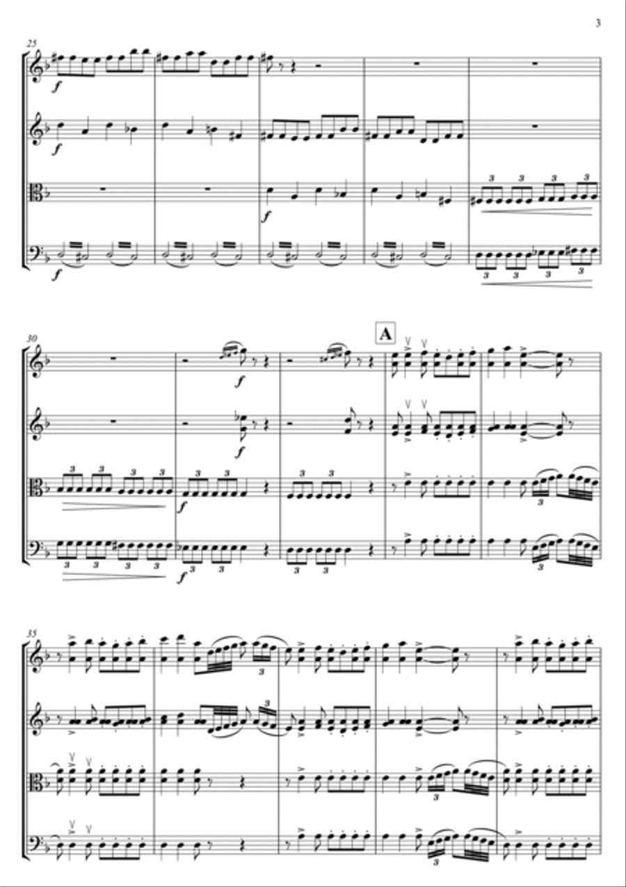 Night on Bald Mountain String Quartet scores gallery preview page 4