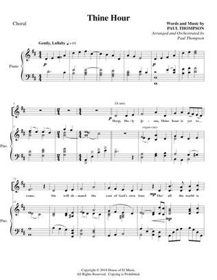 Book cover for Thine Hour - SATB with Piano
