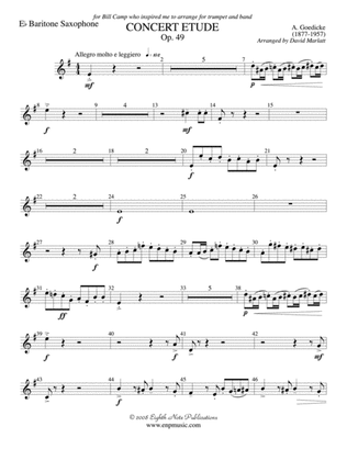 Concert Etude, Op. 49 (Solo Trumpet and Concert Band): E-flat Baritone Saxophone