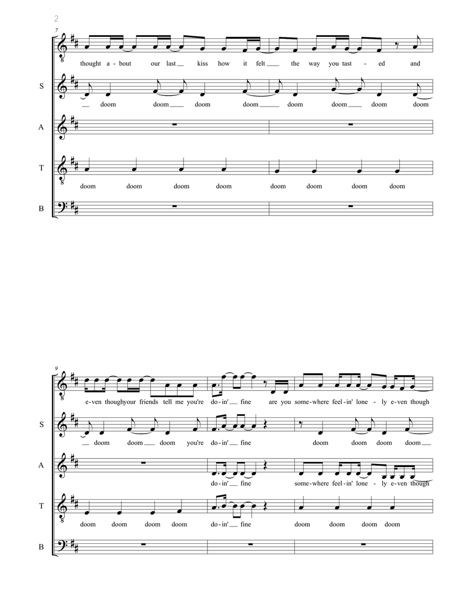 Amnesia 4-Part scores gallery preview page 2