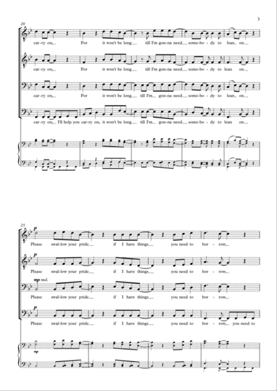 Lean On Me Lean On Me TTBB scores gallery preview page 5