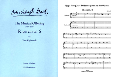 Ricercar from "The Musical Offering" (2 playing scores)