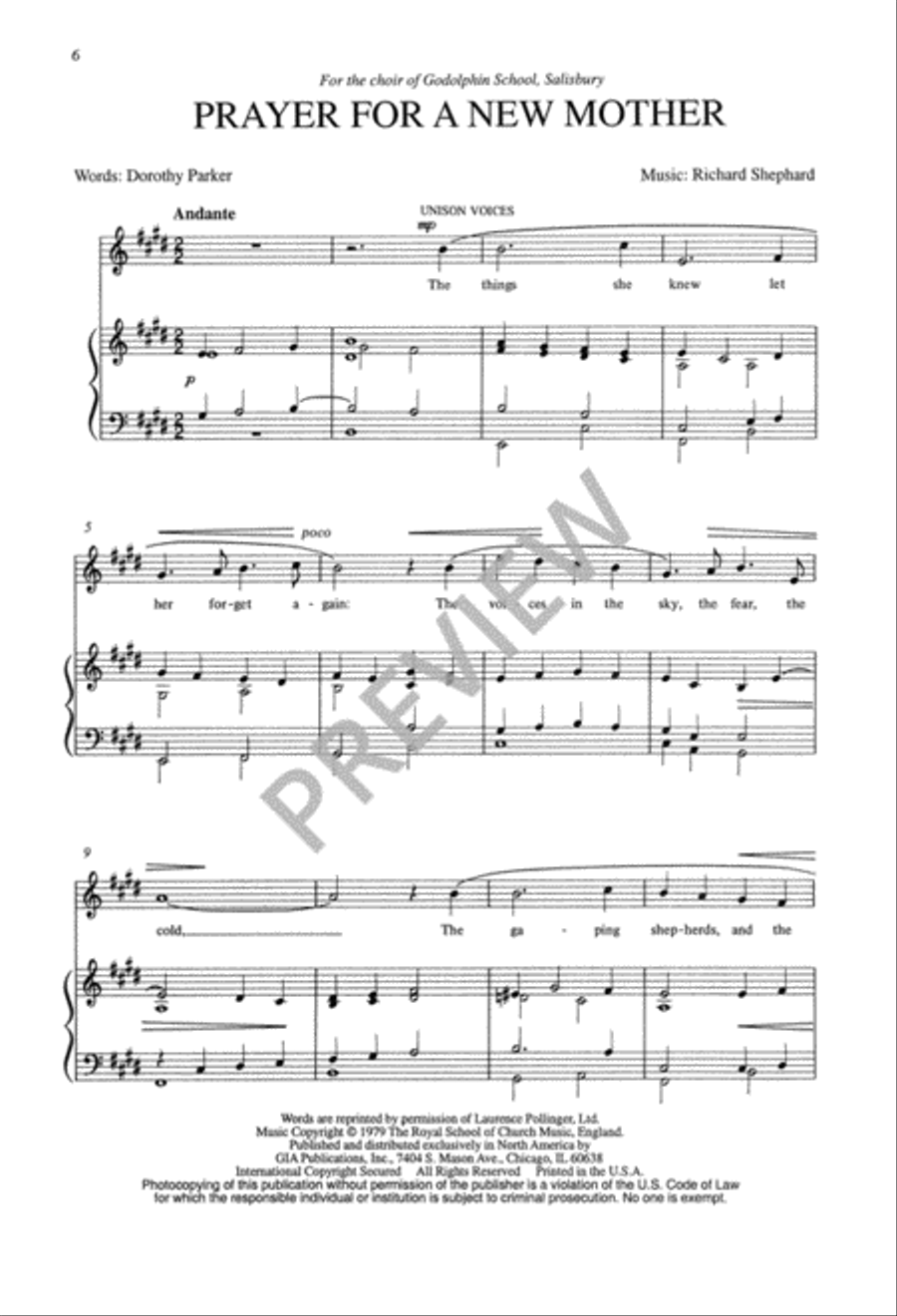 Three Short Anthems 4-Part scores gallery preview page 7