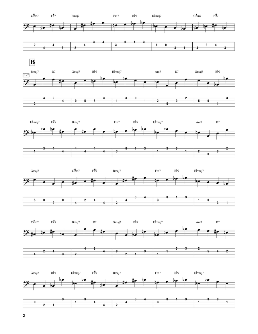 Giant Steps Bass Guitar Tablature scores gallery preview page 2
