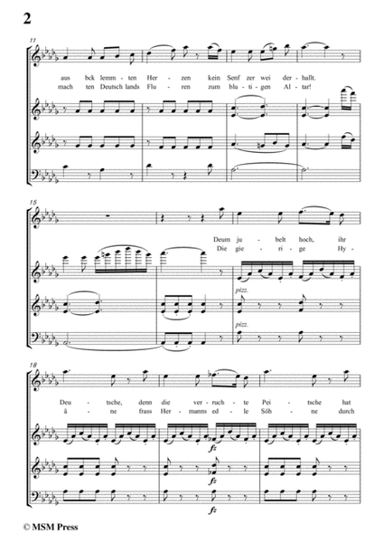 Schubert-Auf den Sieg der Deutschen,in D flat Major,for Voice,2 Violins&Cello image number null