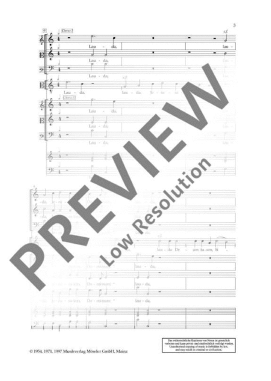 Praise the Lord, o Jerusalem 4-Part scores gallery preview page 4