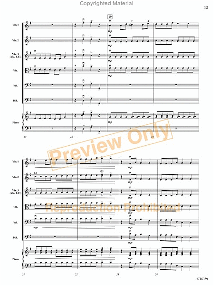 Sweet Petite Winter Suite String Orchestra scores gallery preview page 14
