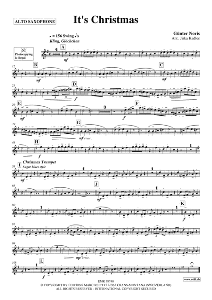 It's Christmas Alto Saxophone scores gallery preview page 2