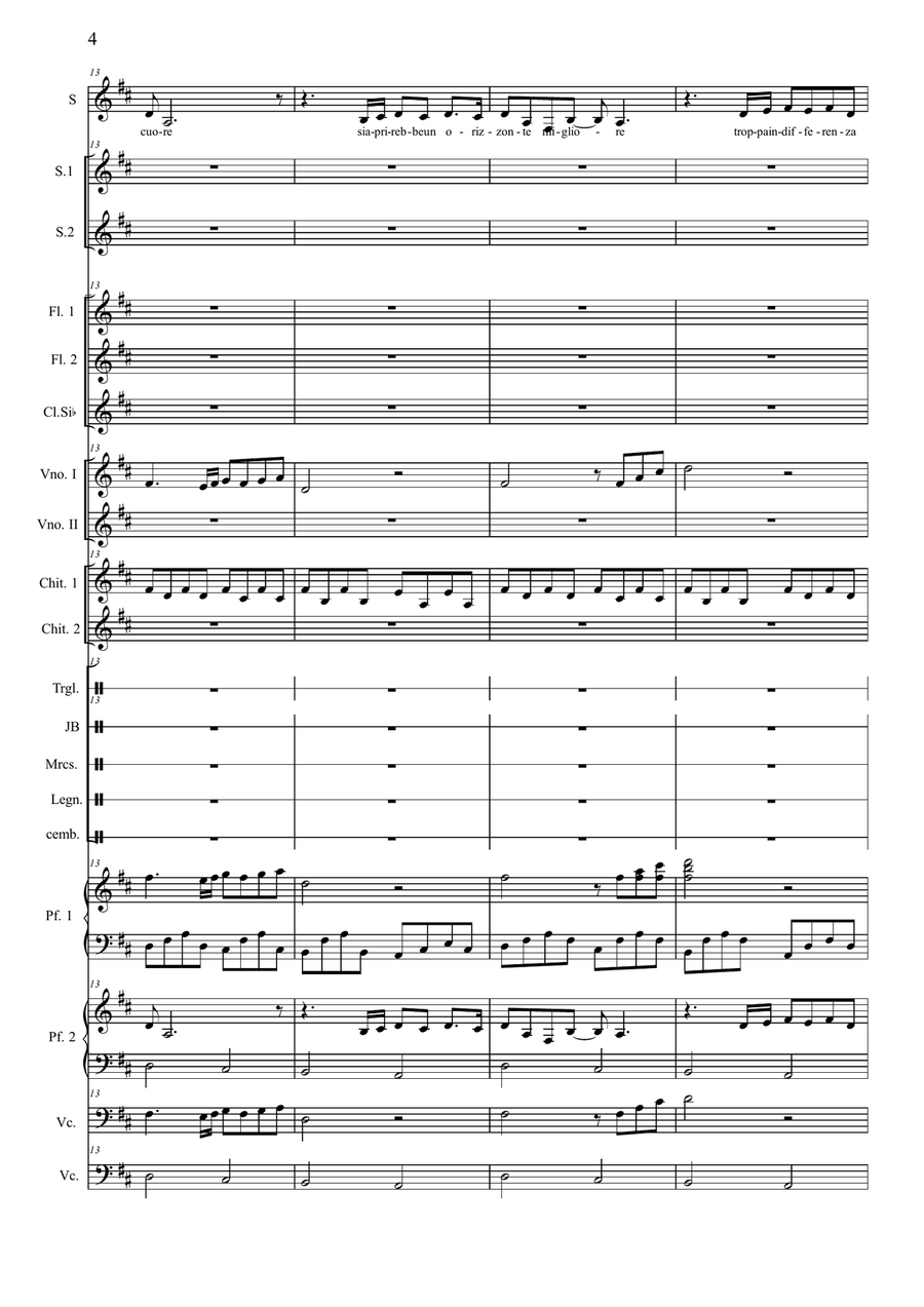 Se La Gente Usasse Il Cuore Unison Choir scores gallery preview page 4