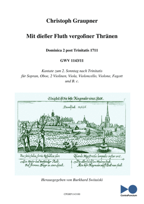 Graupner Christoph Cantata Mit dießer Fluth vergoßner Thränen GWV 1143/11