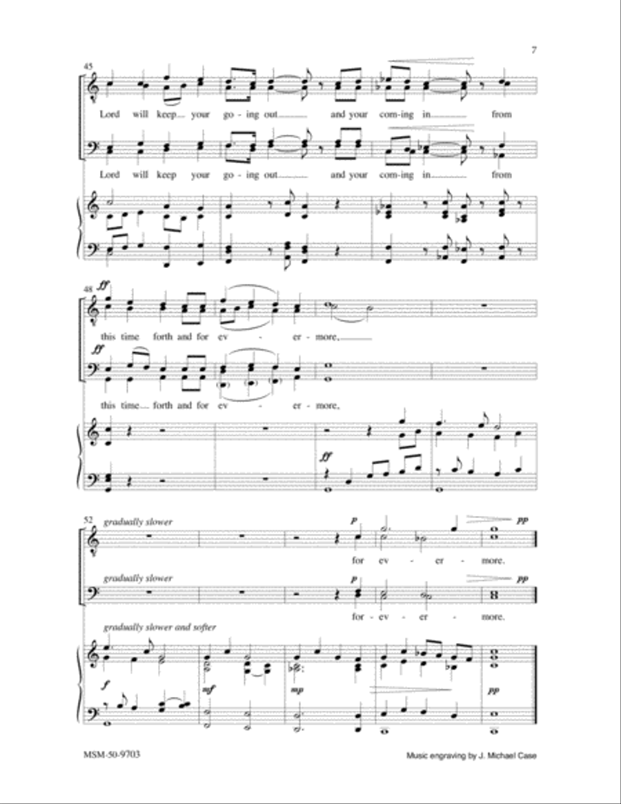 Psalm 121 (TTB/TBB/TTBB Voices) TTBB scores gallery preview page 5