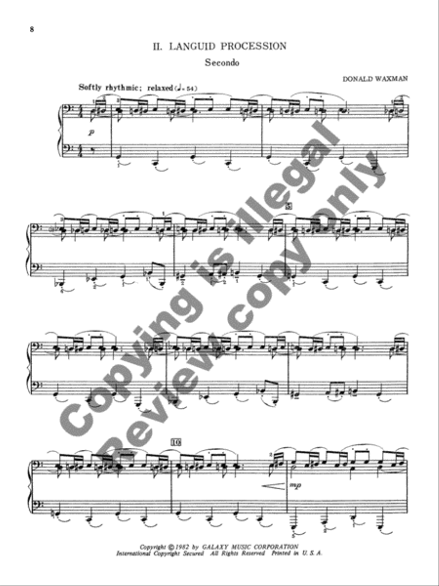Three Marches for Four Hands Piano Duet scores gallery preview page 19