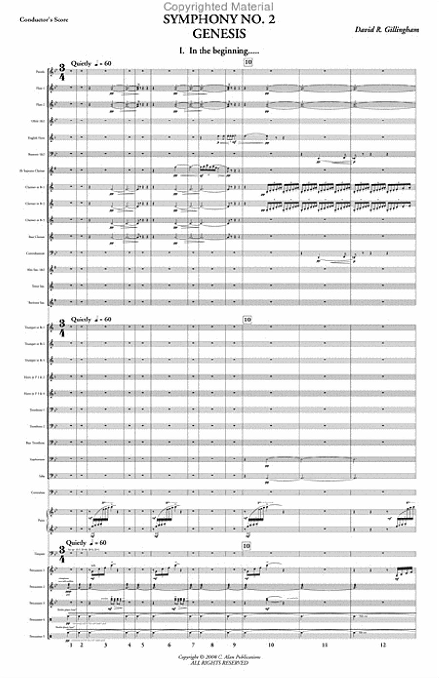 Symphony No. 2: Genesis Concert Band scores gallery preview page 2