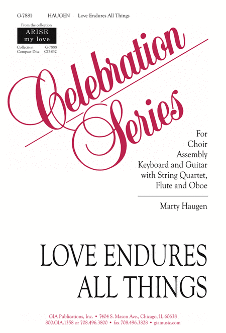 Love Endures All Things - Full Score and Parts