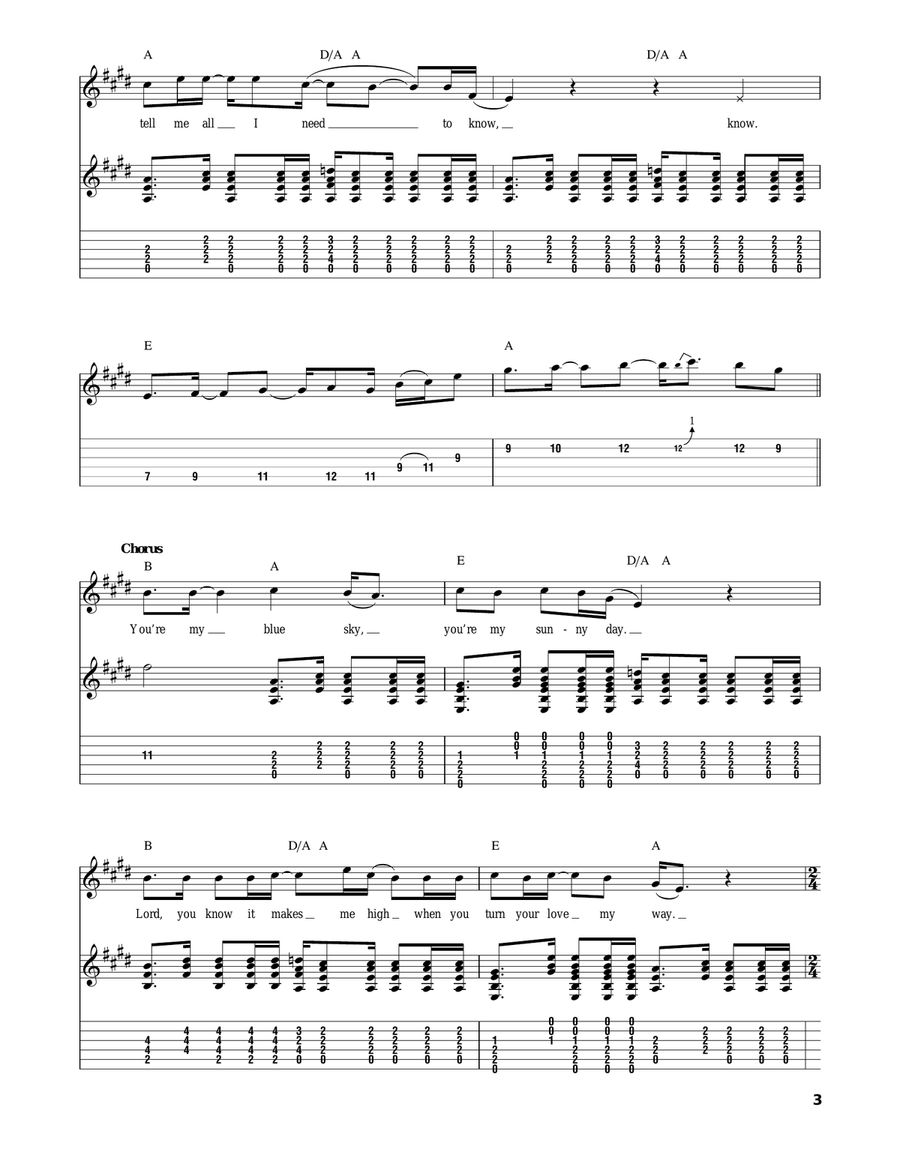 Blue Sky Acoustic Guitar scores gallery preview page 3