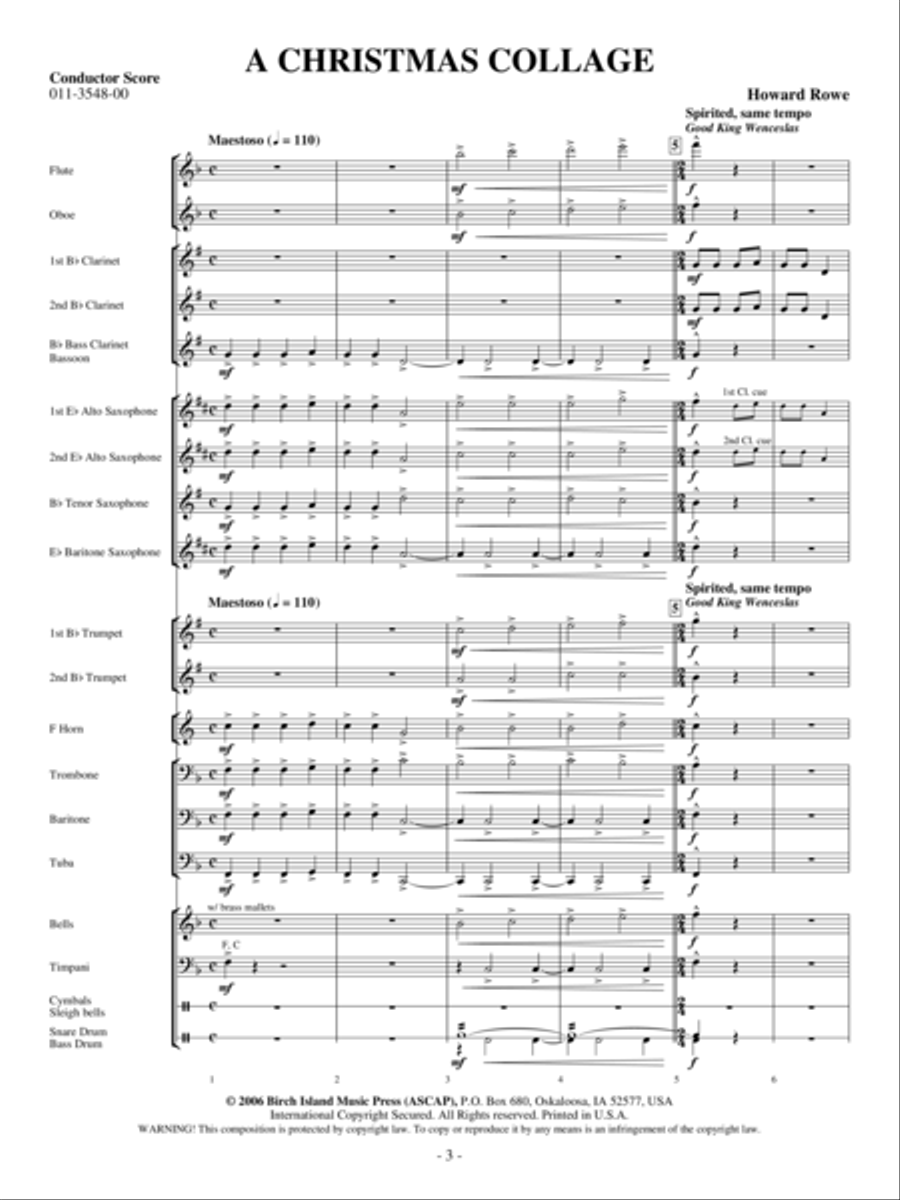 A Christmas Collage Concert Band scores gallery preview page 2