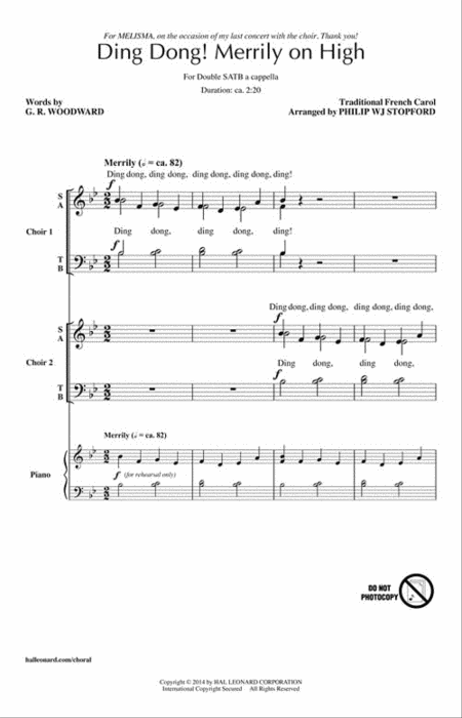 Ding Dong Merrily on High 4-Part scores gallery preview page 2