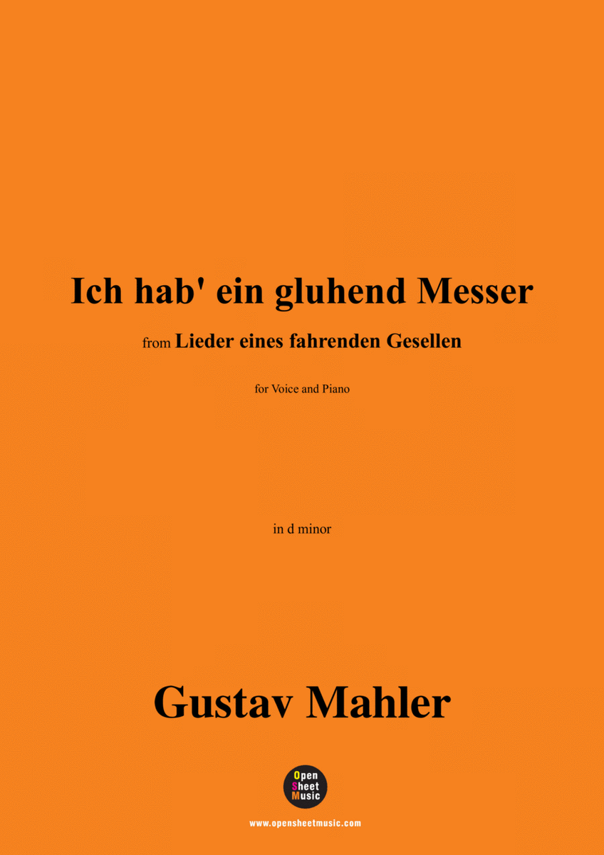 G. Mahler-Ich hab ein gluhend Messer,in d minor
