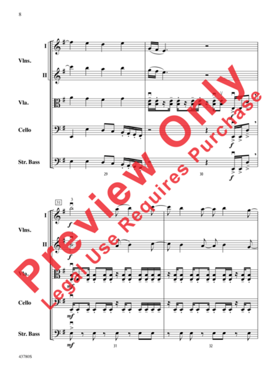 Bring Me to Life String Orchestra scores gallery preview page 9