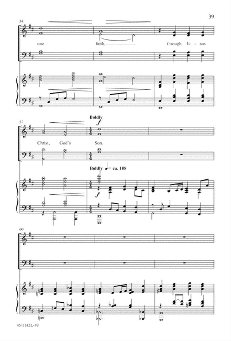 The Church's One Foundation 4-Part scores gallery preview page 41