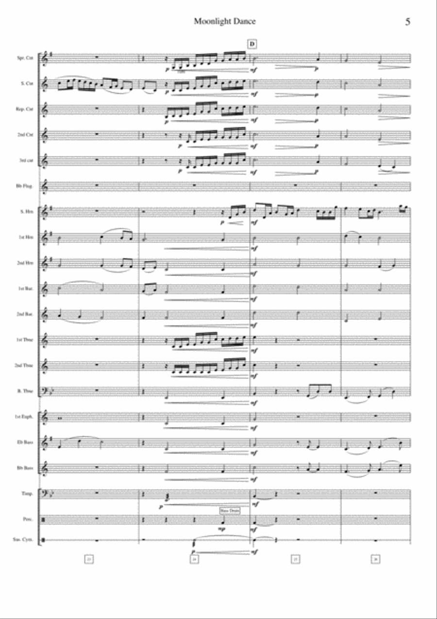 Moonlight Dance - Full Score Brass Ensemble scores gallery preview page 5