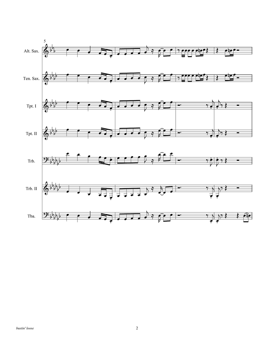 Bustin' Loose Small Ensemble scores gallery preview page 4