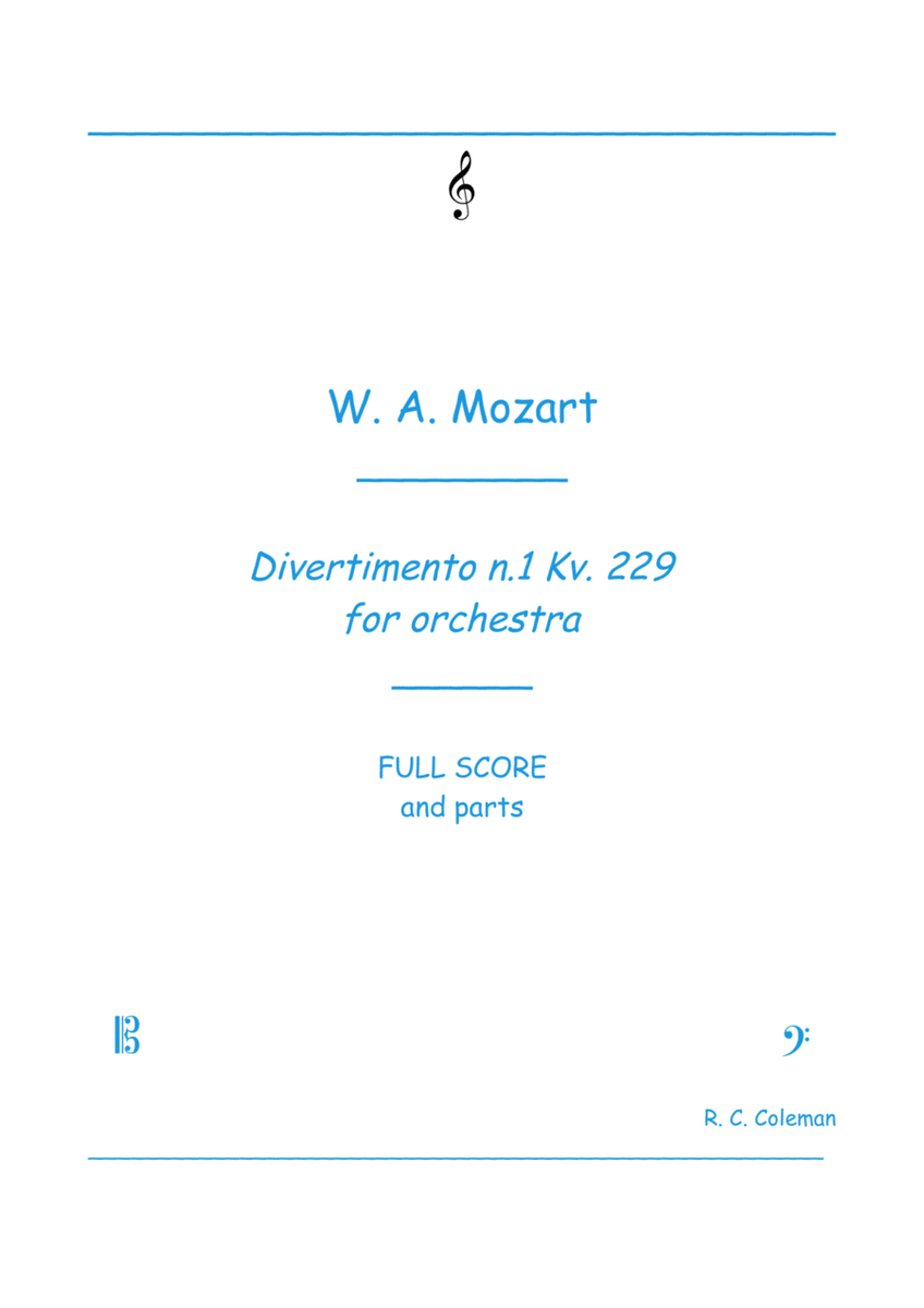 Mozart Divertimento kv. 229 n1 for orchestras image number null