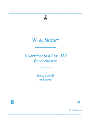 Mozart Divertimento kv. 229 n1 for orchestras
