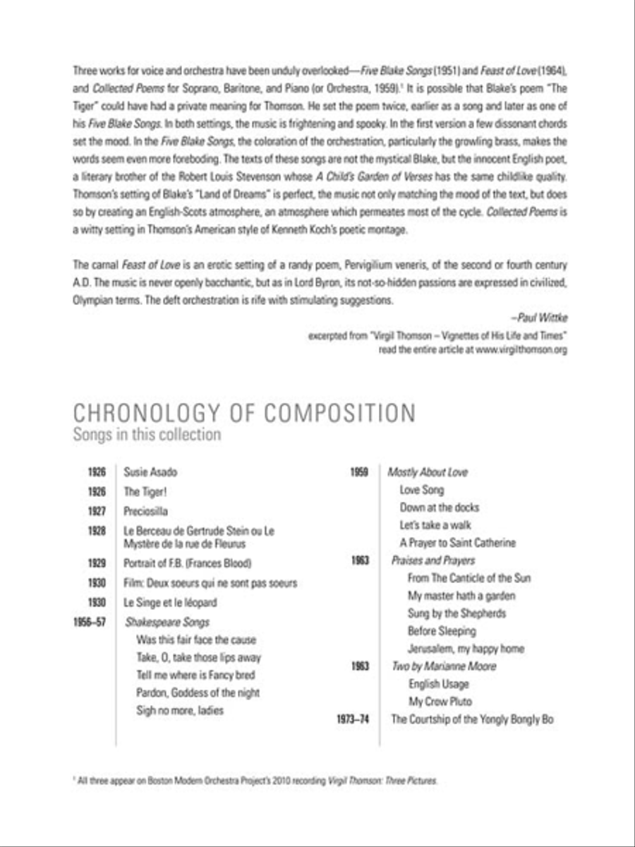 Virgil Thomson - Collected Songs Voice scores gallery preview page 4
