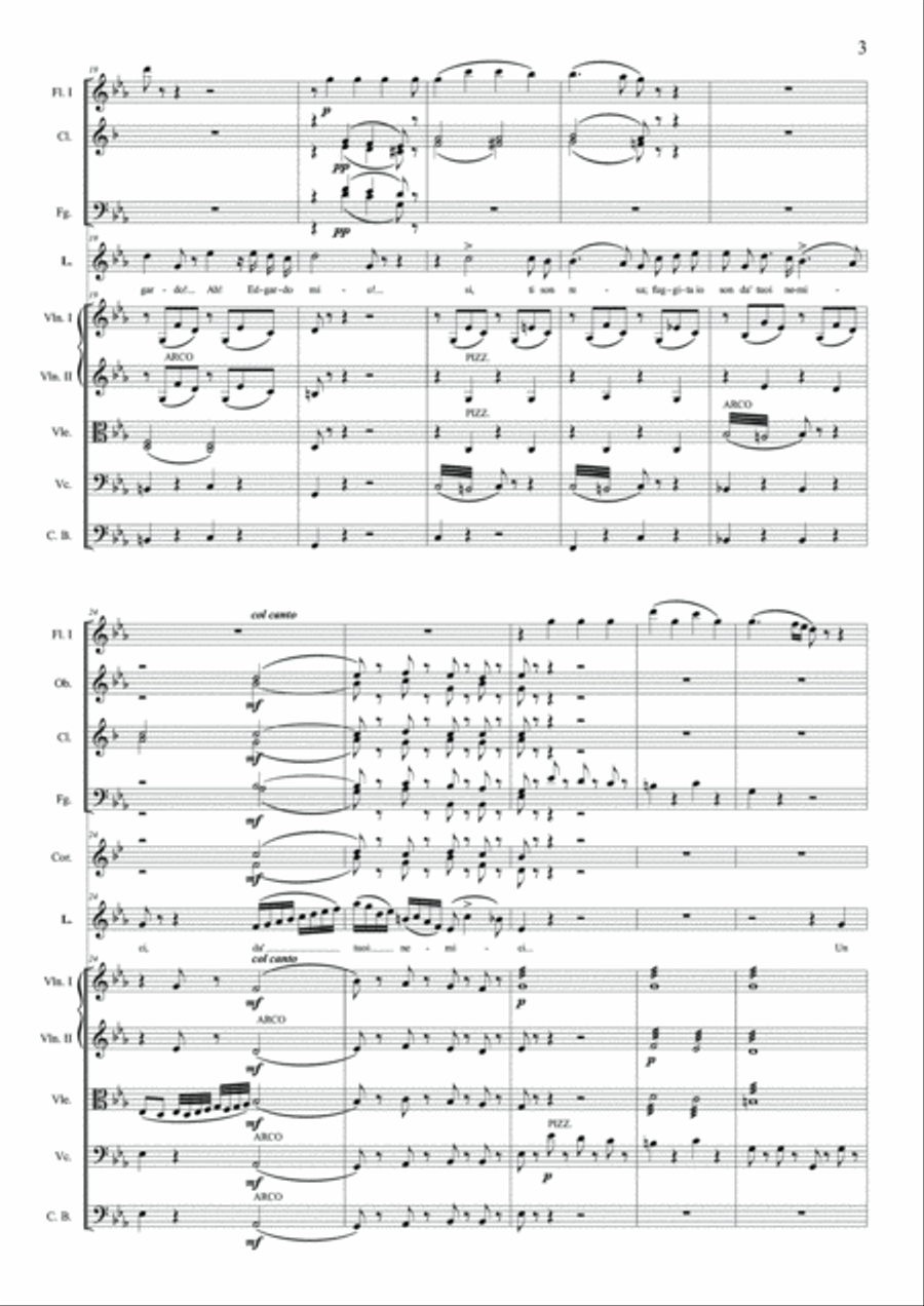 Lucia di Lammermoor - Mad Scene - Il dolce suono... Ardon gl'incensi (Concert version) Large Ensemble scores gallery preview page 5