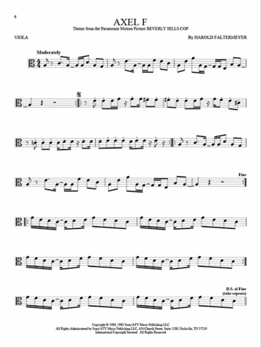 101 Movie Hits for Viola 101 Movie Hits for Viola Viola Solo scores gallery preview page 5
