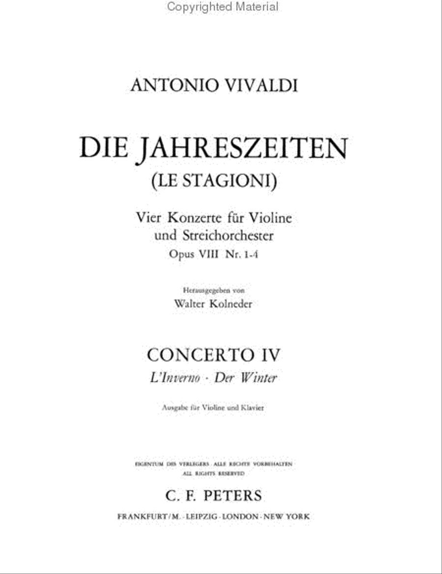 Violin Concerto in F minor Op. 8 No. 4 Winter (Edition for Violin and Piano) Violin Solo scores gallery preview page 2