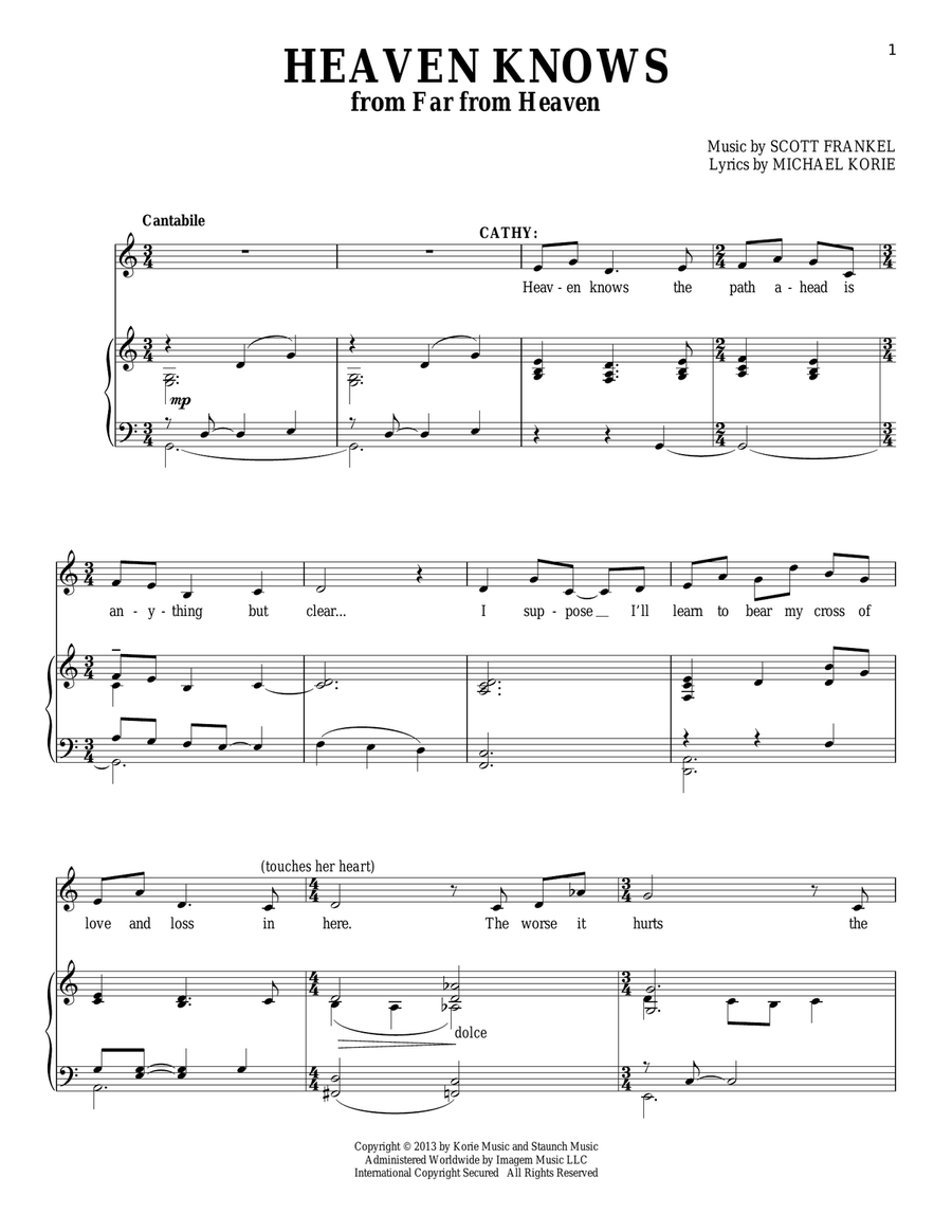 Heaven Knows Voice scores gallery preview page 1