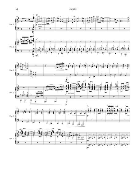 "Jupiter" arranged for 2 pianos 8 hands image number null