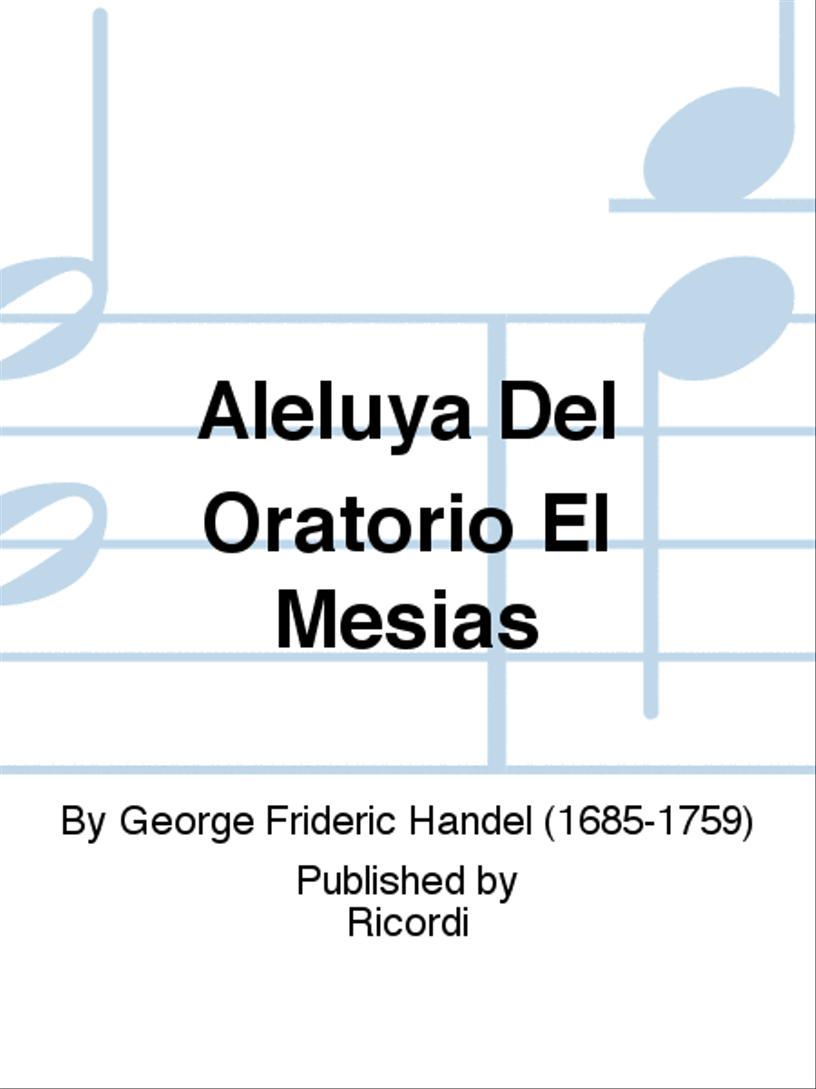 Aleluya Del Oratorio El Mesias School and Community scores gallery preview page 1