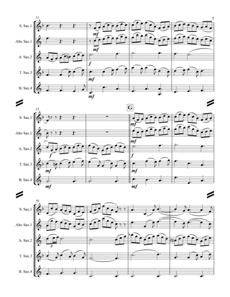 Bach - Jesu, Joy of Man’s Desiring (for Saxophone Quartet SATB or AATB) image number null