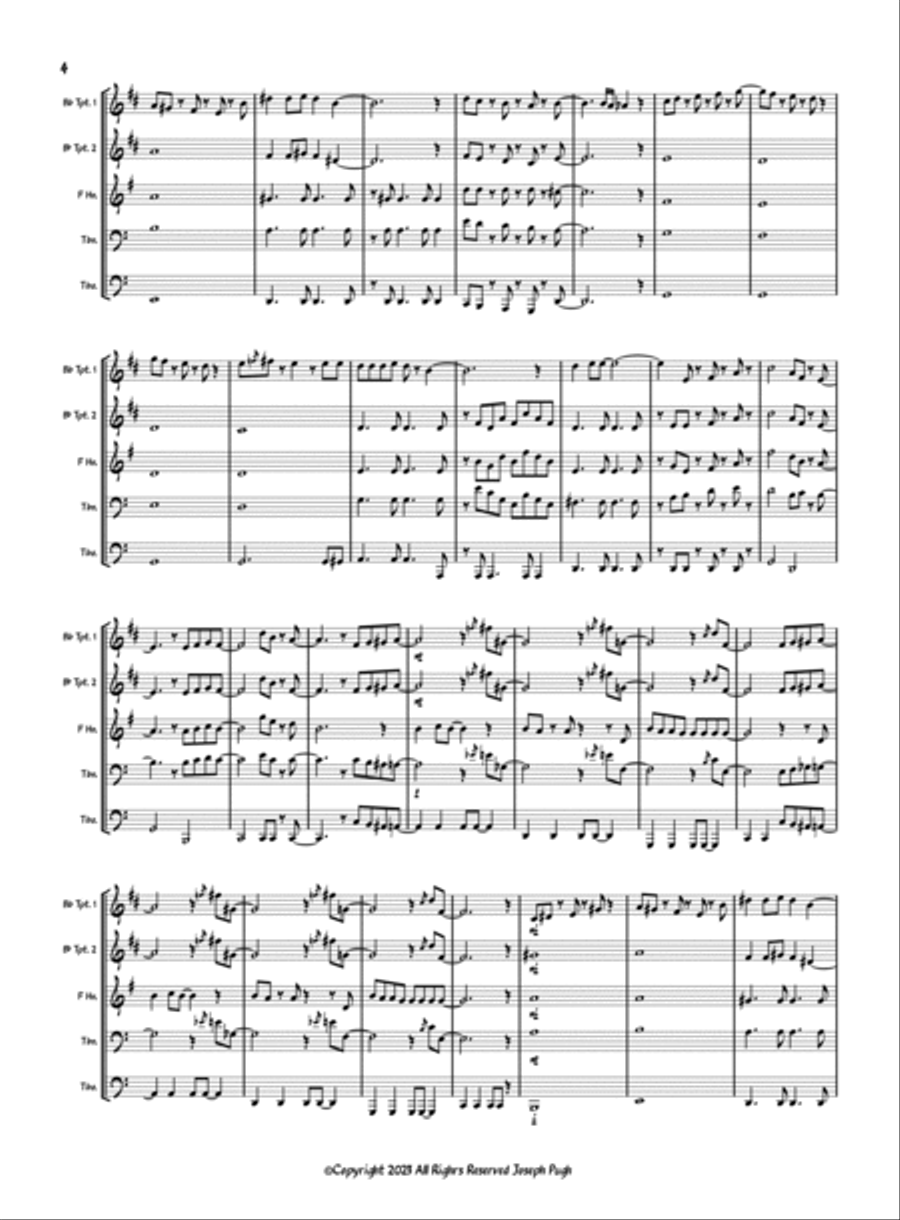 Saturday In The Park Brass Ensemble scores gallery preview page 4