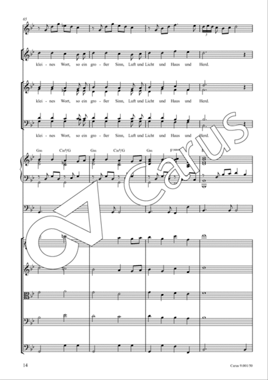 Friedenslied 4-Part scores gallery preview page 15