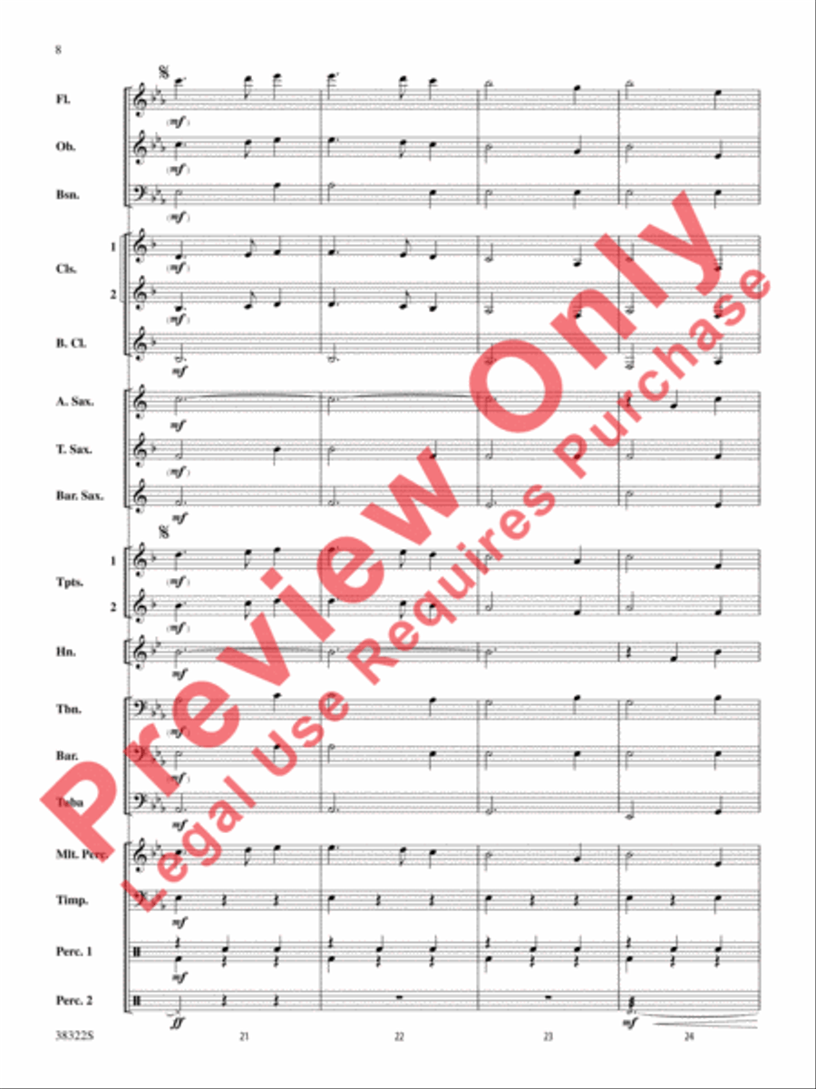 Gesu Bambino Concert Band scores gallery preview page 8