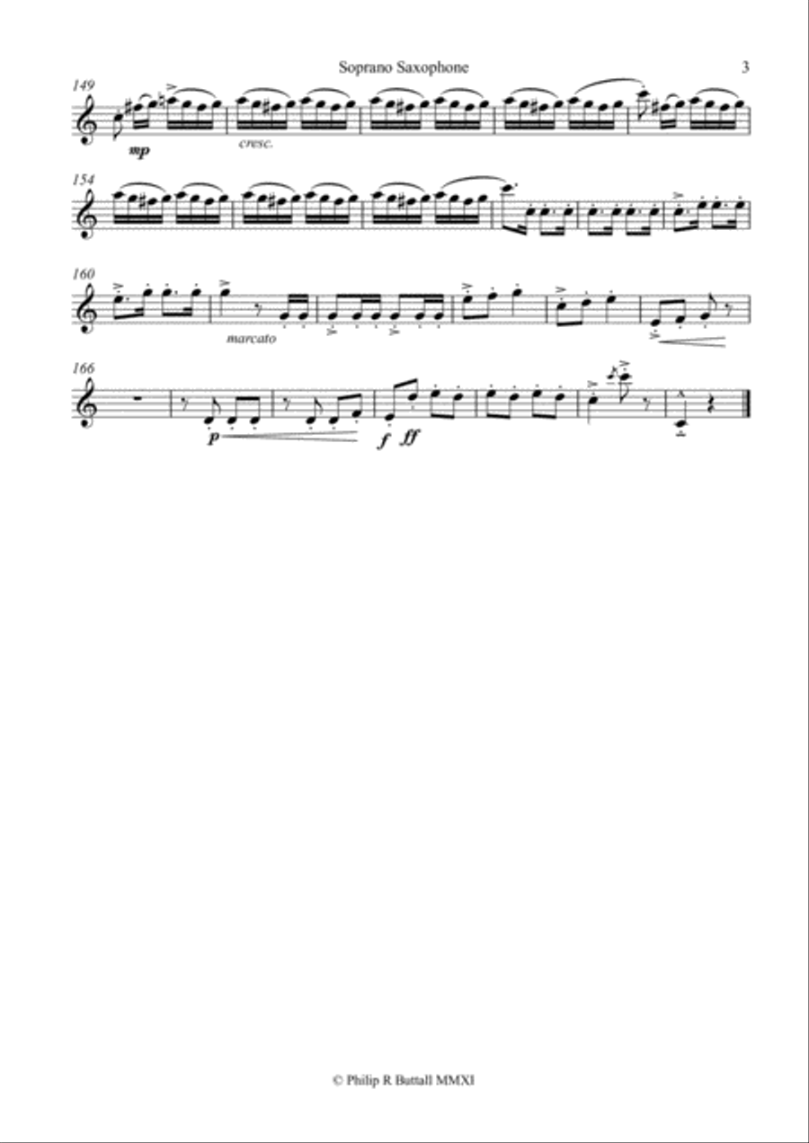 Can-Can alla Rossini (Saxophone Quartet / Quintet) - Set of Parts [x4 / 5] Saxophone Quartet scores gallery preview page 3