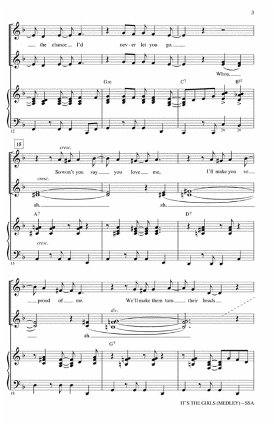 It's the Girls It's the Girls Show Choir scores gallery preview page 3