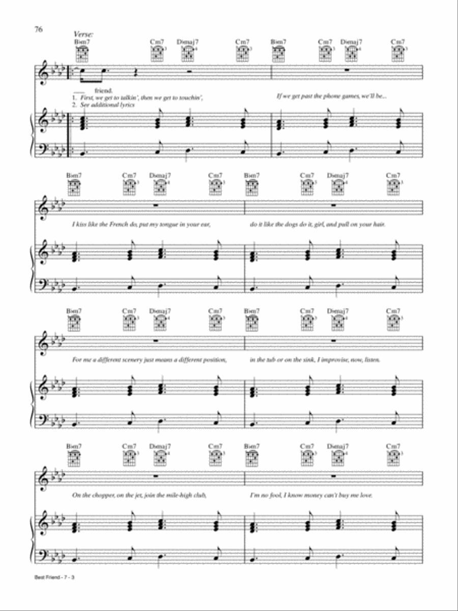 Best Friend Piano, Vocal, Guitar scores gallery preview page 3