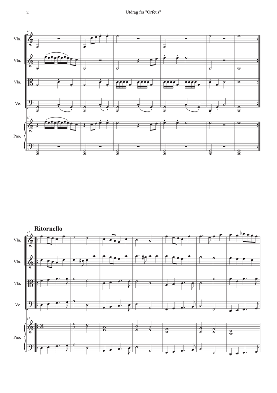 C. Monteverdi: L'Orfeo (excerpts) String Orchestra scores gallery preview page 2