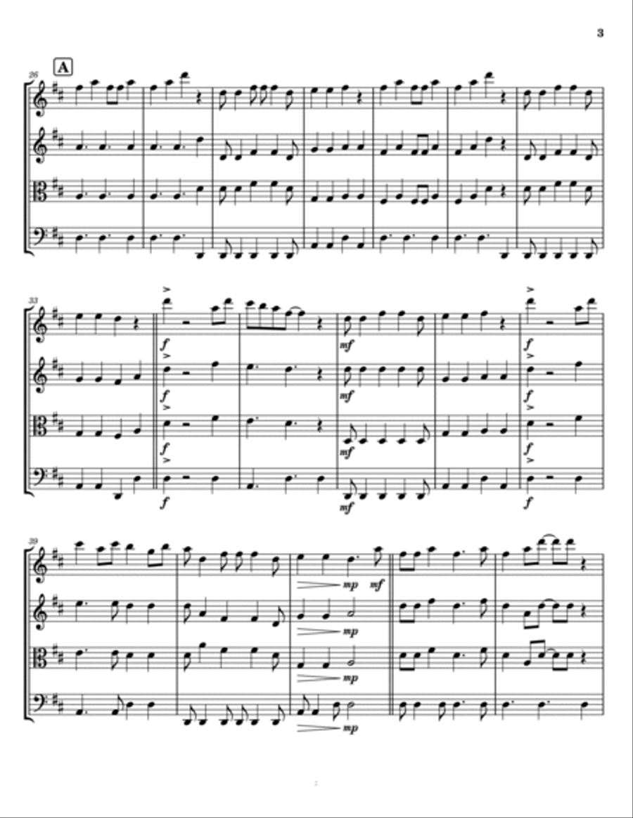 Day-o (the Banana Boat Song) String Trio scores gallery preview page 3